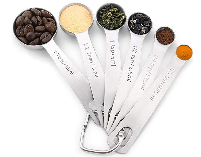 Stainless Steel Measuring Spoons Set for Cooking & Baking – Accurate Seasoning Kitchen Tools.