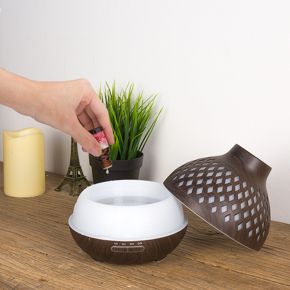 Household Mini Ultrasonic Aroma Diffuser – USB Air Spray Humidifier with LED Light & Essential Oil Mist