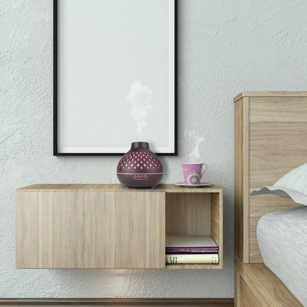 Household Mini Ultrasonic Aroma Diffuser – USB Air Spray Humidifier with LED Light & Essential Oil Mist