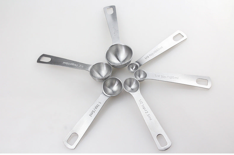 Stainless Steel Measuring Spoons Set for Cooking & Baking – Accurate Seasoning Kitchen Tools.
