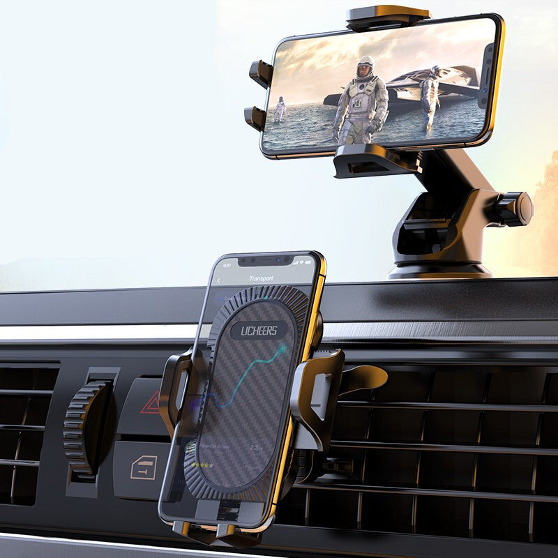 3-in-1 Universal Car Phone Holder – Suction Cup Air Vent Gravity Mount for Dashboard & Windshield