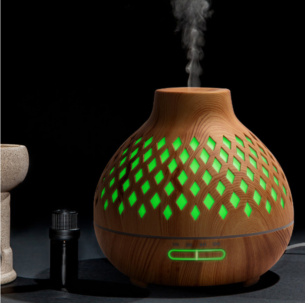 Household Mini Ultrasonic Aroma Diffuser – USB Air Spray Humidifier with LED Light & Essential Oil Mist