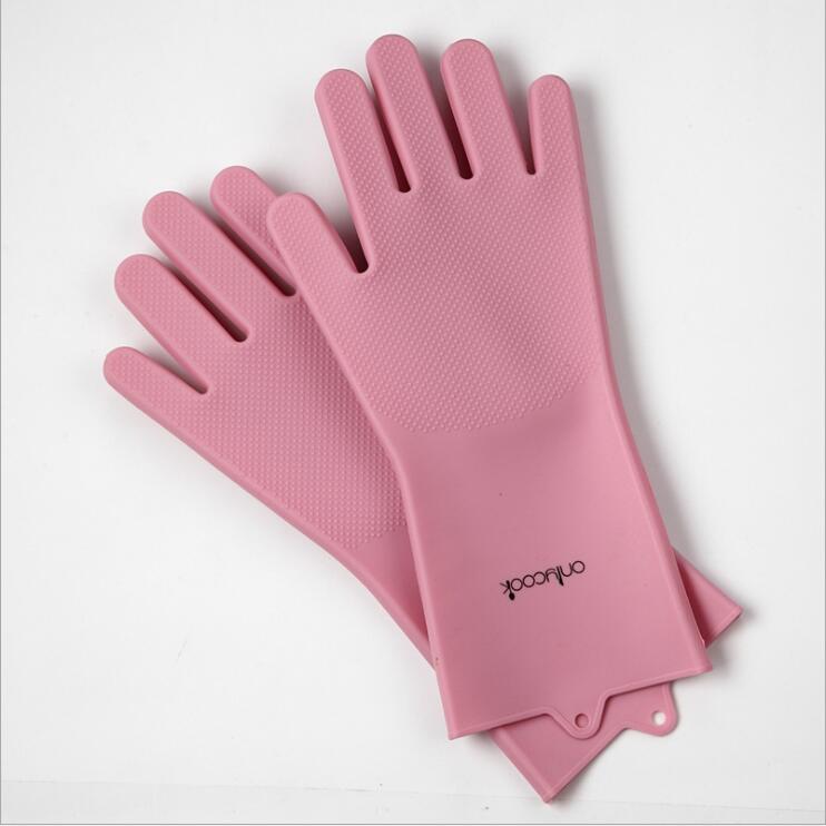 Thick Silicone Dishwashing Gloves – Heat-Resistant, Non-Slip Cleaning Gloves for Kitchen & Home