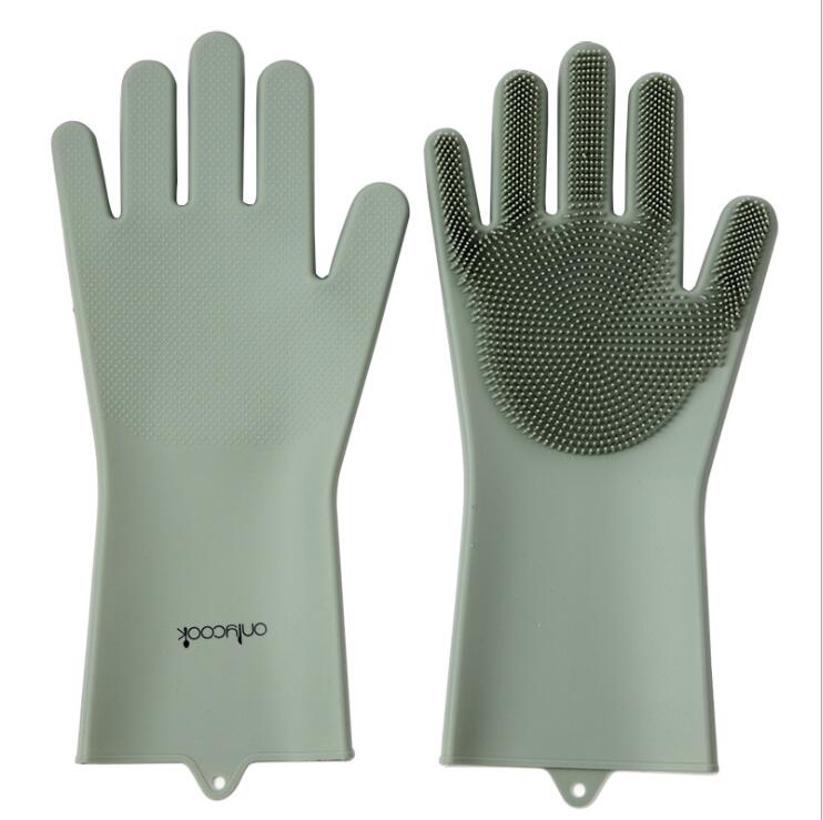 Thick Silicone Dishwashing Gloves – Heat-Resistant, Non-Slip Cleaning Gloves for Kitchen & Home