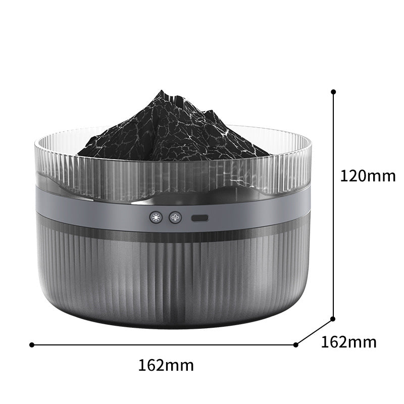 Volcano Flame Aroma Diffuser – 3D Fire Humidifier & LED Night Light (Ultrasonic Mist, Auto Shut-Off, Relaxing Essential Oil Diffuser)