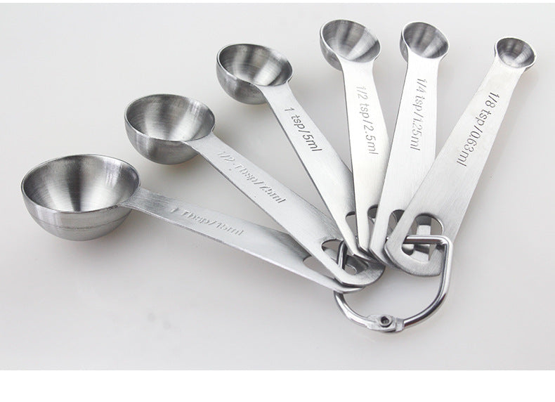 Stainless Steel Measuring Spoons Set for Cooking & Baking – Accurate Seasoning Kitchen Tools.