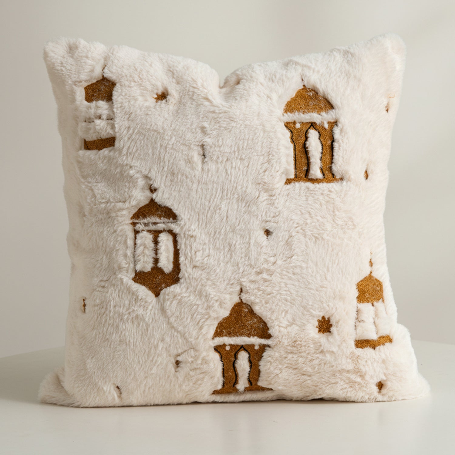 Plush Sofa Cushion Covers – Soft Fabric Pillow Covers for Bay Window & Home Decor