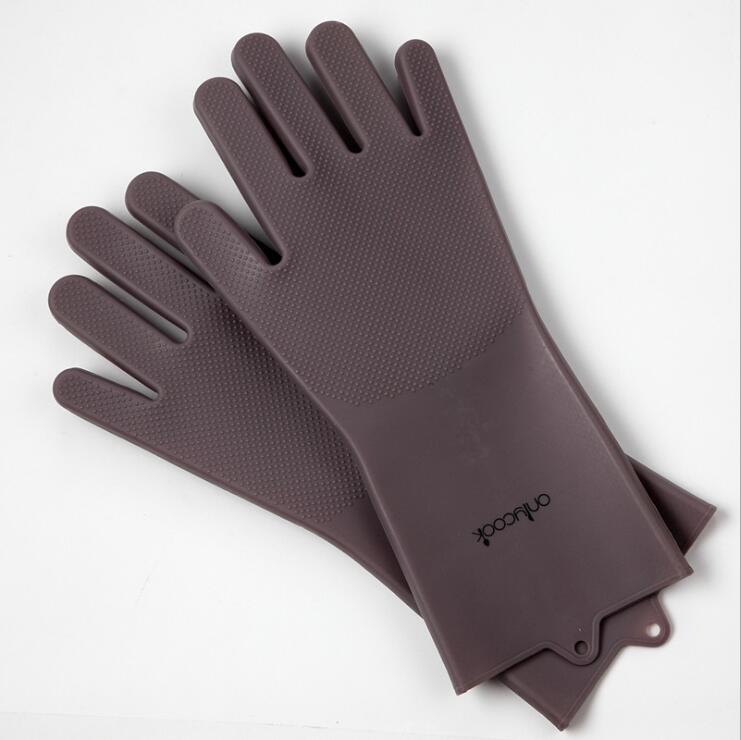 Thick Silicone Dishwashing Gloves – Heat-Resistant, Non-Slip Cleaning Gloves for Kitchen & Home