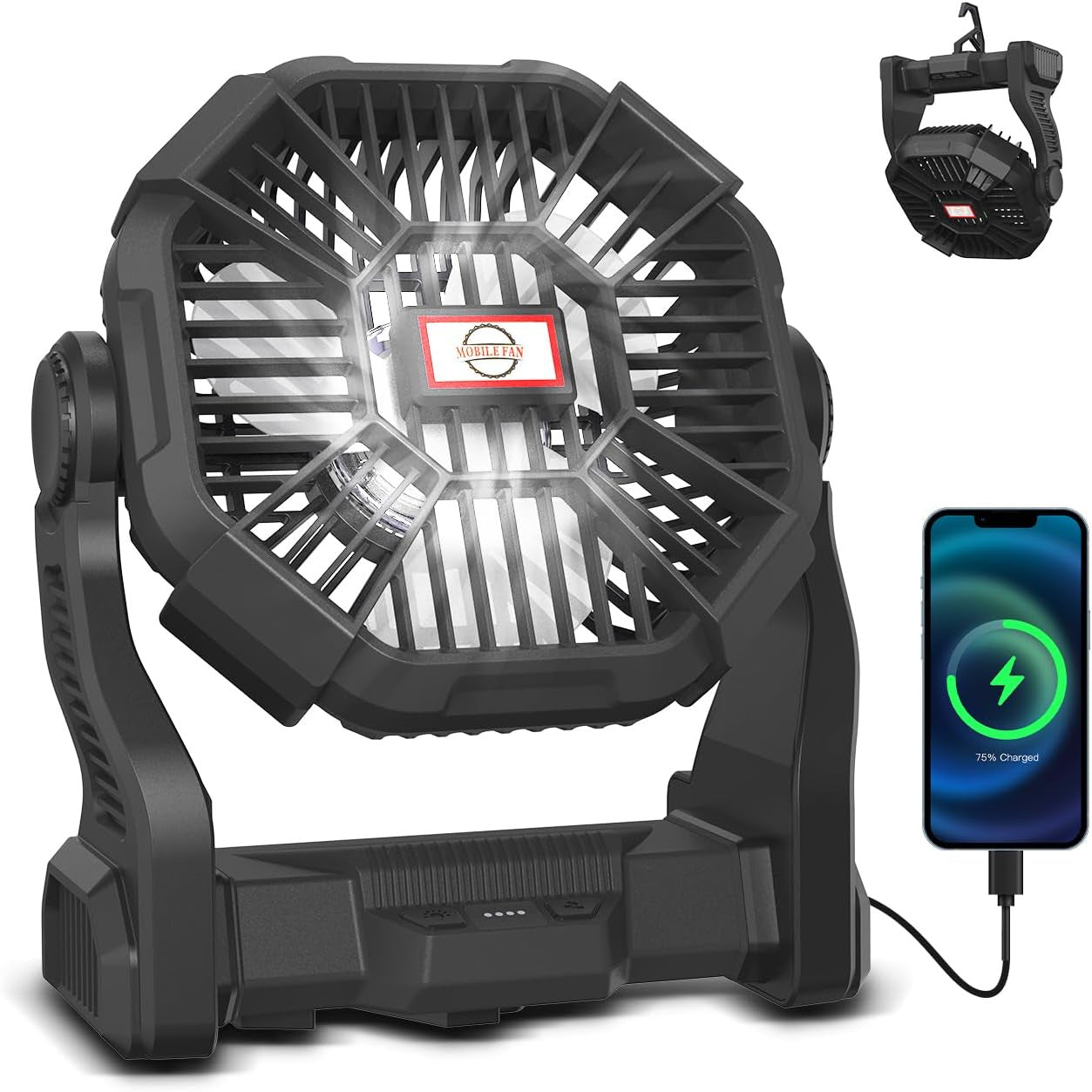 Portable Rechargeable Camping Fan – Outdoor Travel & Hiking Essential