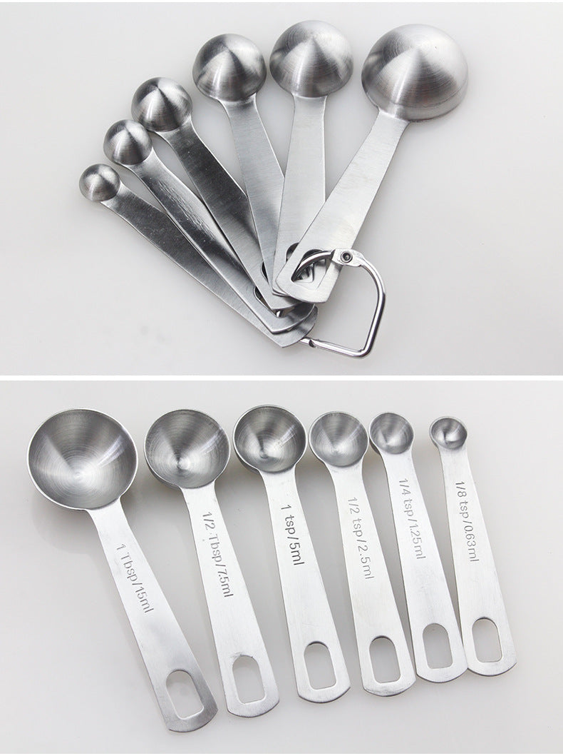 Stainless Steel Measuring Spoons Set for Cooking & Baking – Accurate Seasoning Kitchen Tools.