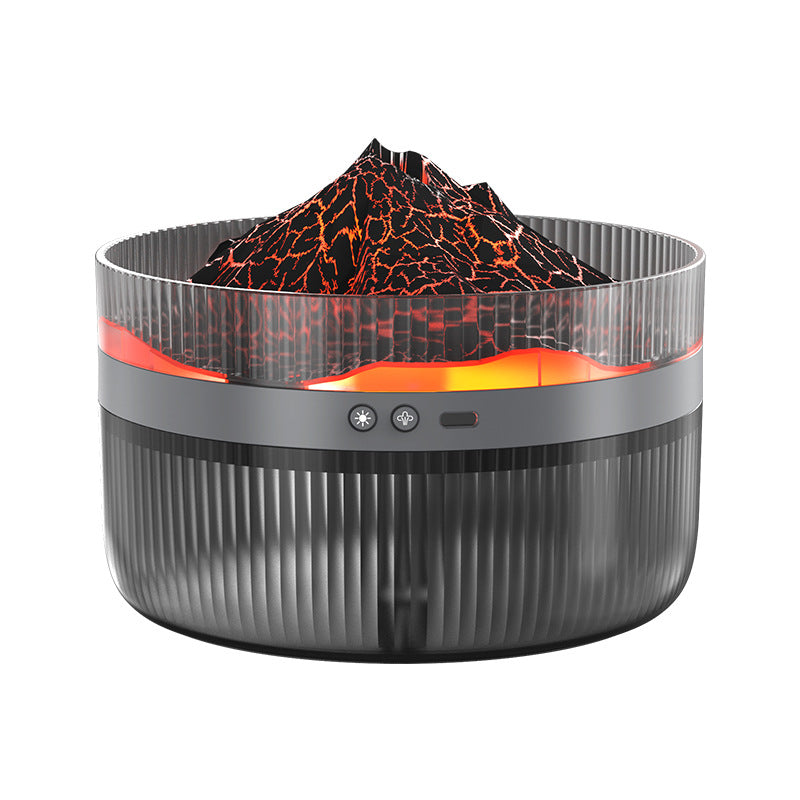 Volcano Flame Aroma Diffuser – 3D Fire Humidifier & LED Night Light (Ultrasonic Mist, Auto Shut-Off, Relaxing Essential Oil Diffuser)
