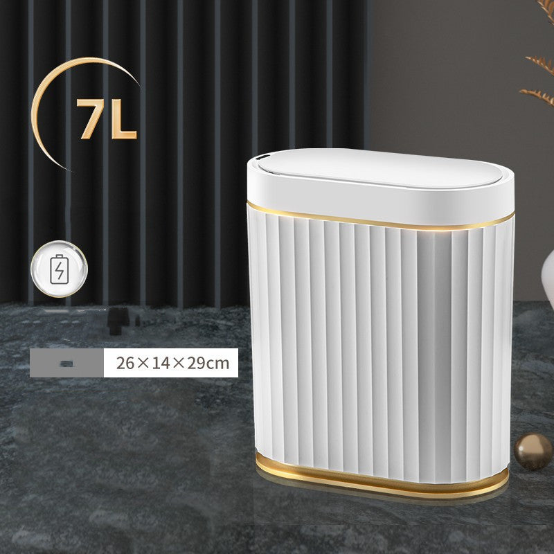 Electric Smart Sensor Trash Can – Hands-Free Toilet Waste Bin