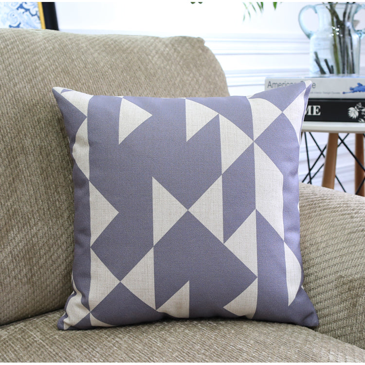 Nordic Geometric Throw Pillow Covers – Modern Color Block Cushion for Sofa & Home Decor