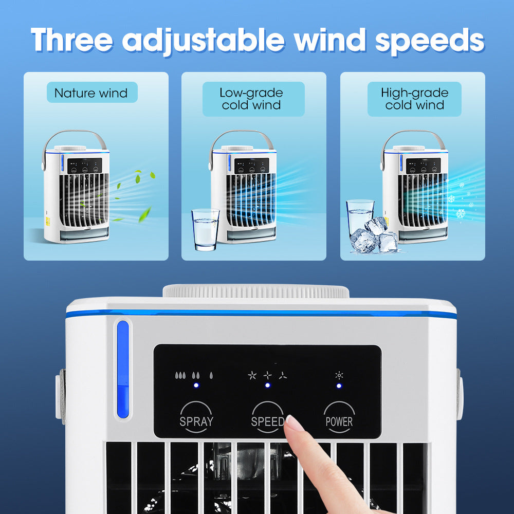 Mini Air Cooler & Humidifier – Portable Household Spray Fan