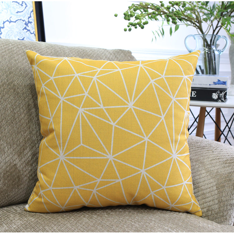 Nordic Geometric Throw Pillow Covers – Modern Color Block Cushion for Sofa & Home Decor