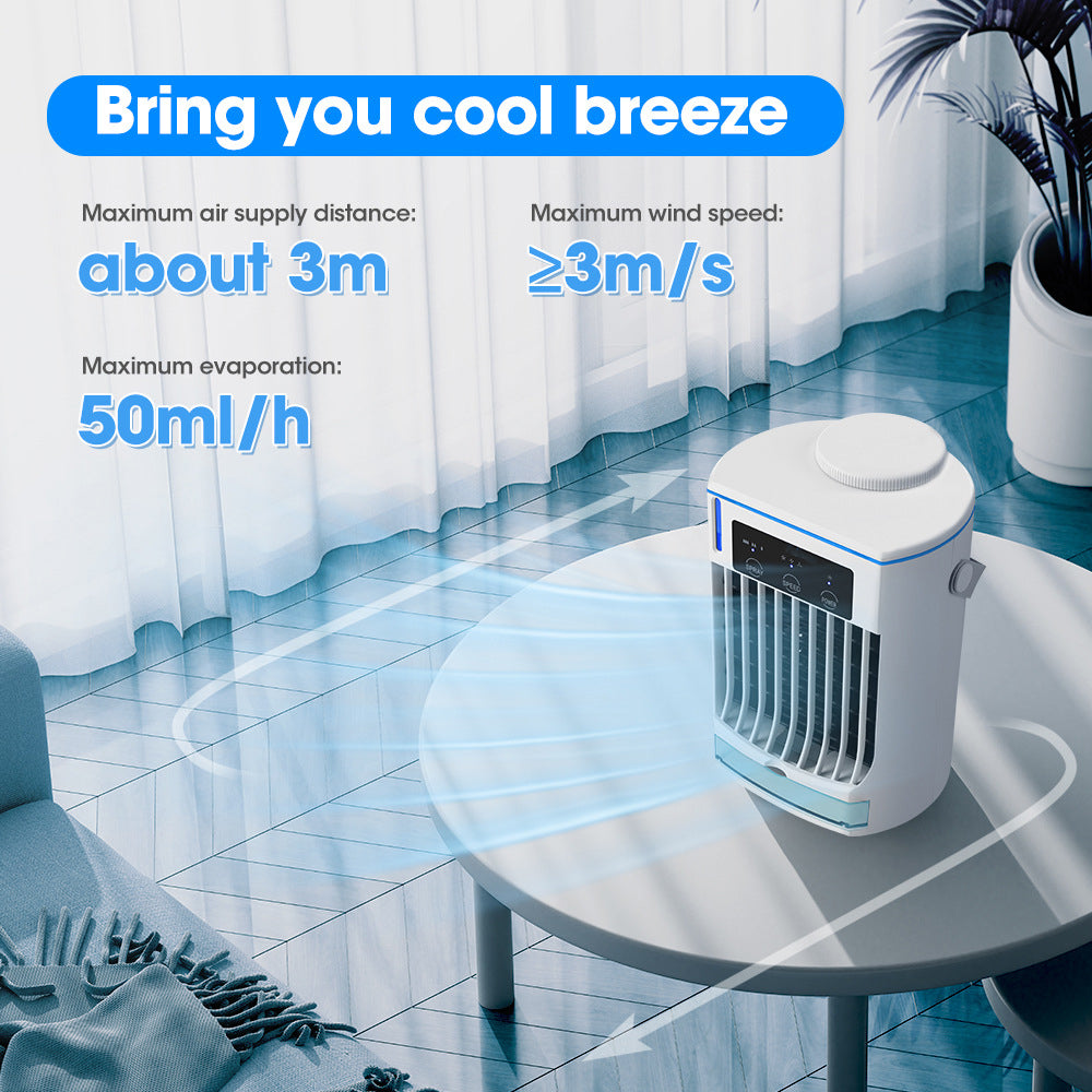 Mini Air Cooler & Humidifier – Portable Household Spray Fan