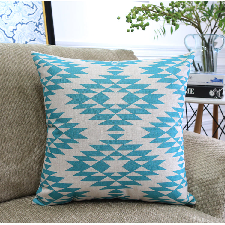 Nordic Geometric Throw Pillow Covers – Modern Color Block Cushion for Sofa & Home Decor